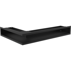 Rohová krbová mřížka Kratki LUFT NP 40/60 x 9 cm - černá