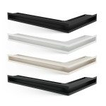 Rohová krbová mřížka Kratki LUFT NL 60/40 x 9 cm - černá