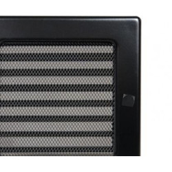 Krbová mřížka 220 x 300 černá s žaluzií KRATKI