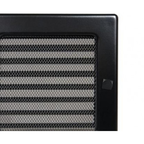 Krbová mřížka 220 x 300 černá s žaluzií KRATKI