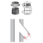 Redukce pro připojení do keramického komínu 130/160 mm