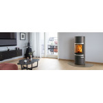 Krbová kamna SCAN 83-2 BP černý lak, hliníkové lišty