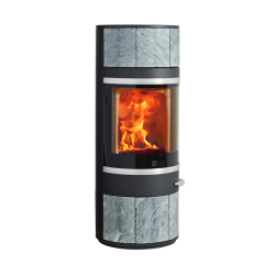 Krbová kamna SCAN 83-6 BP černý lak, hliníkové lišty