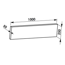 Rovná deska 1000x250x50mm - SILAPOR