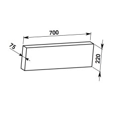 Rovná deska 700x220x75mm - SILAPOR