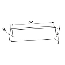 Rovná deska 1000x250x100mm - SILAPOR
