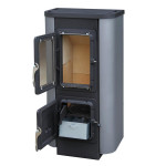 Krbová kamna Thorma MILANO II černý/nerez