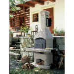 Zahradní krb Norman ATLAS S DOUZOVACÍ NÁSTAVBOU