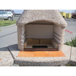 Zahradní krb Norman ATLAS s douzovací nástavbou rohová varianta