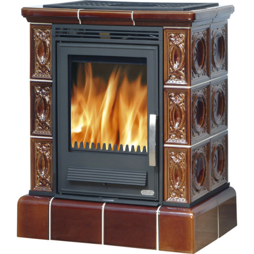 Kachlová kamna ABX Helvetia kachlový sokl, Hnědá