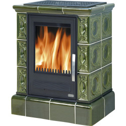 Kachlová kamna ABX Helvetia kachlový sokl, Zelená