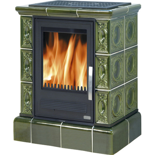 Kachlová kamna ABX Helvetia kachlový sokl, Zelená