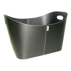 Koš na dřevo Aduro BASELINE 1 černý ekokůže malý