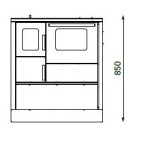 Alfa plam INOX 75, P černý