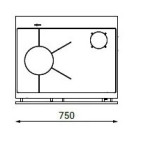 Alfa plam INOX 75, P černý