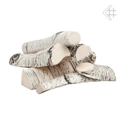 Okrasná keramika pro bio krb dekor BŘÍZA keramické dřevo