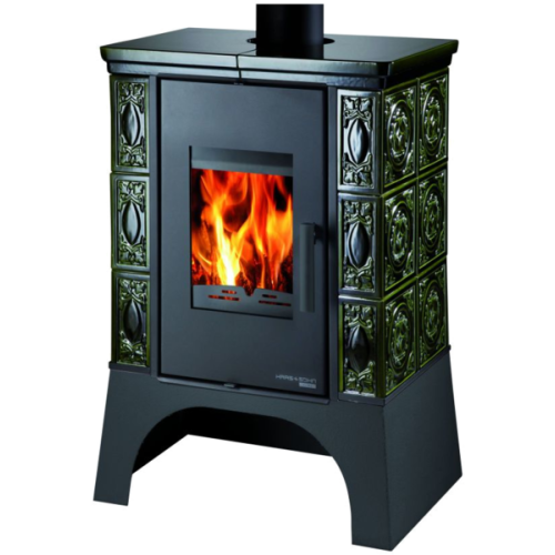 Haas Sohn Empoli AL II s výměníkem černá, zelená kachle