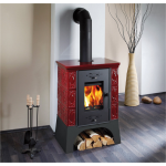 Haas Sohn Empoli AL II s výměníkem černá, bordo kachle