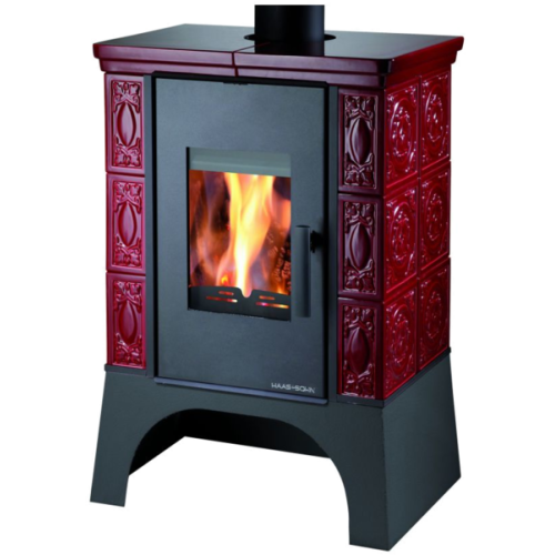 Haas Sohn Empoli AL II s výměníkem černá, bordo kachle