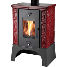 Kachlová kamna Haas Sohn Empoli černá, bordo kachle