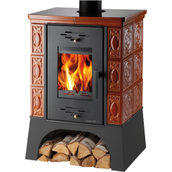 Kachlová kamna Haas Sohn Empoli černá, karamel kachle