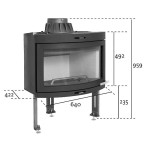 Litinová vložka Jotul I 400 PANORAMA BP černý lak