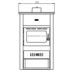 Krbová kamna s plotnou a výměníkem Prity K2 CP W10