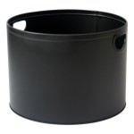 Koš na dřevo Aduro KULATÝ ocelový černý