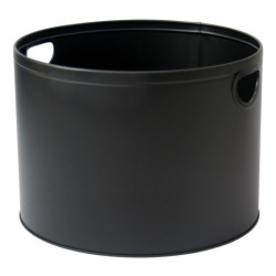 Koš na dřevo Aduro KULATÝ ocelový černý