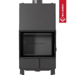 Teplovodní vložka Kratki LUCY 12kW rovná, dvojté sklo, černé obložení Thermotec