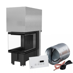 Krbová vložka Kratki NBU s výsuvem, černé obložení Termotec, řídící jednotka MSK GLASS