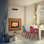 Krbová vložka s výměníkem Kratki AMELIA DECO 15kW rovná