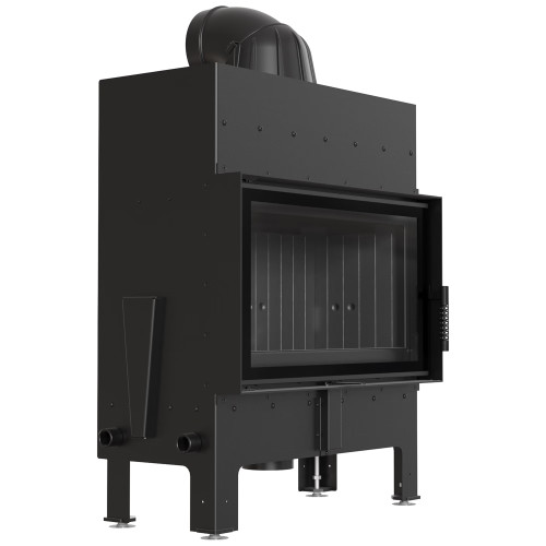 Krbová vložka Kratki FLOKI M 10kW rovná černé obložení Termotec, samozavírací dvířka