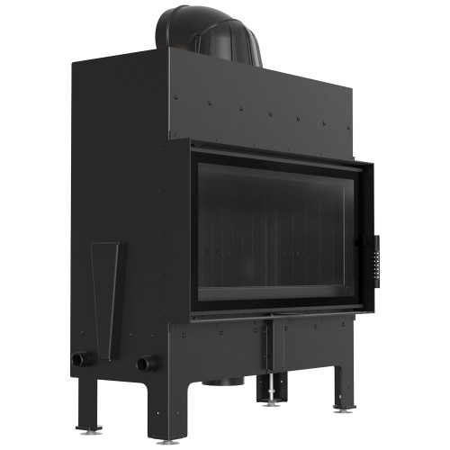Krbová vložka Kratki FLOKI L 12kW rovná, černé obložení Termotec, samozavírací dvířka