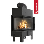 Krbová vložka Kratki FLOKI M Levá 10kW černé obložení Termotec, samozavírací dvířka