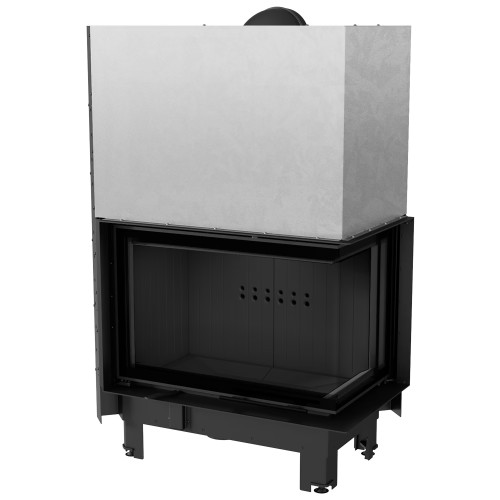 Krbová vložka Kratki MBM 10kW pravé BS prosklení s výsuvem, černé obložení Termotec