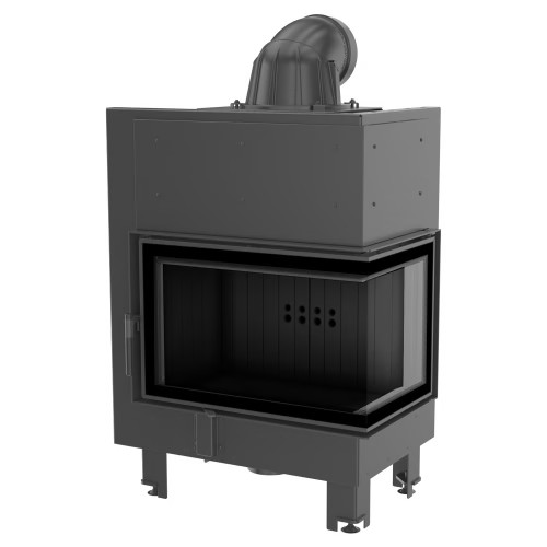 Krbová vložka Kratki MBM 10kW pravé BS prosklení, ohýbané sklo, černé obložení Termotec