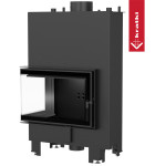 Teplovodní vložka Kratki MBM 10kW levé, černý ocelový rám, černé obložení Termotec