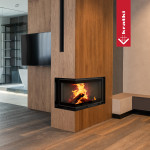 Krbová vložka Kratki MBM 10kW levé BS prosklení s výsuvem, černé obložení Termotec