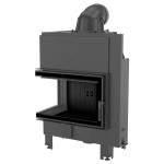 Krbová vložka Kratki MBM 10kW levé BS prosklení, ohýbané sklo, černé obložení Termotec