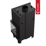 Teplovodní vložka Kratki MBZ 13kW pravé bezrámové prosklení, černé obložení Termotec