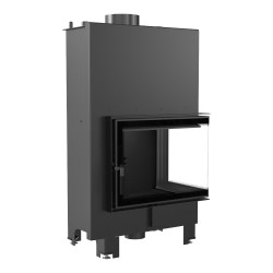 Teplovodní vložka Kratki MBZ 13kW pravé bezrámové prosklení, černé obložení Termotec
