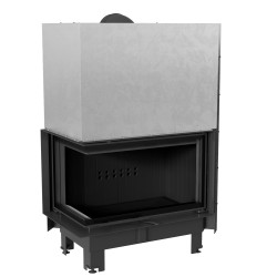 Krbová vložka Kratki MBO 15kW levé BS prosklení s výsuvem, ohýbané sklo, černé obložení Termotec