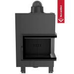 Krbová vložka Kratki MBZ 13kW pravé BS prosklení s výsuvem, ohýbané sklo, černé obložení Termotec