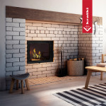 Teplovodní vložka Kratki MBZ 13kW rovná, černé obložení Termotec