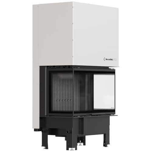 Krbová vložka KRATKI REGNOR 800/400 8 kW s výsuvem, černé obložení Termotec, samozavírací dvířka