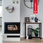 Ocelová krbová vložka Kratki SIMPLE 6kW 150 pravá, černé obložení Termotec