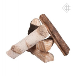 Okrasná keramika pro bio krb dekor MIX keramické dřevo