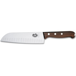 Japonský nůž Victorinox SANTOKU Wood s výbrusy 17 cm 