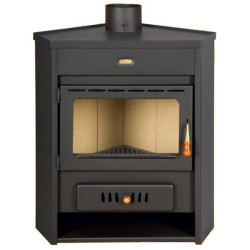 Rohová krbová kamna s výměníkem Prity AM W12